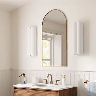 Vanity Mirror Arched Gold Bathroom Mirror Accents