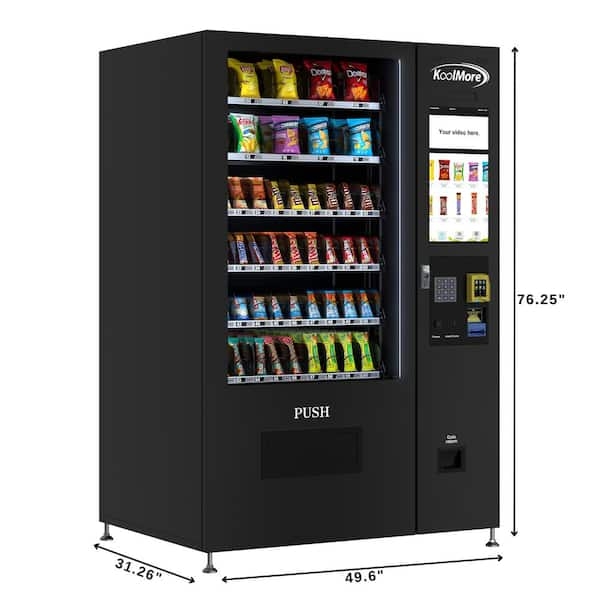 Vending Machine 22 Inch Touch Screen 60 Slot Matte Black