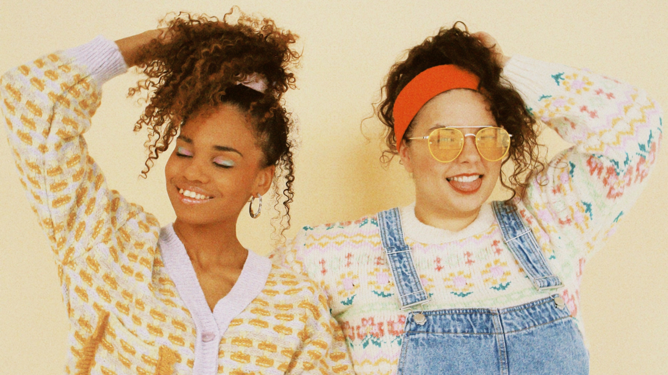Vintage Apparel with Pastel Color Blocking: Retro 90s Knitwear