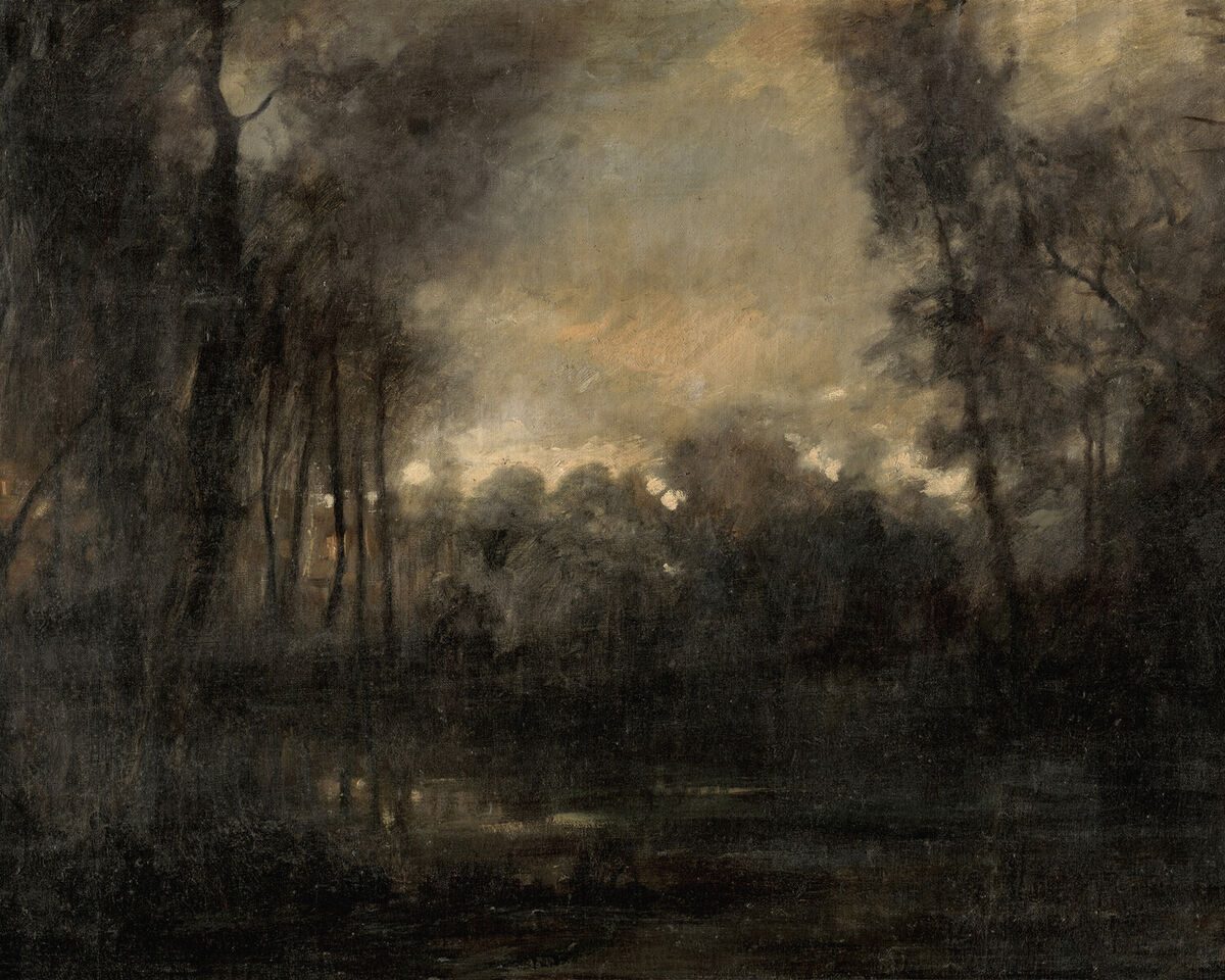 Wall Art Atmospheric Glow Dark Forest Wall Print