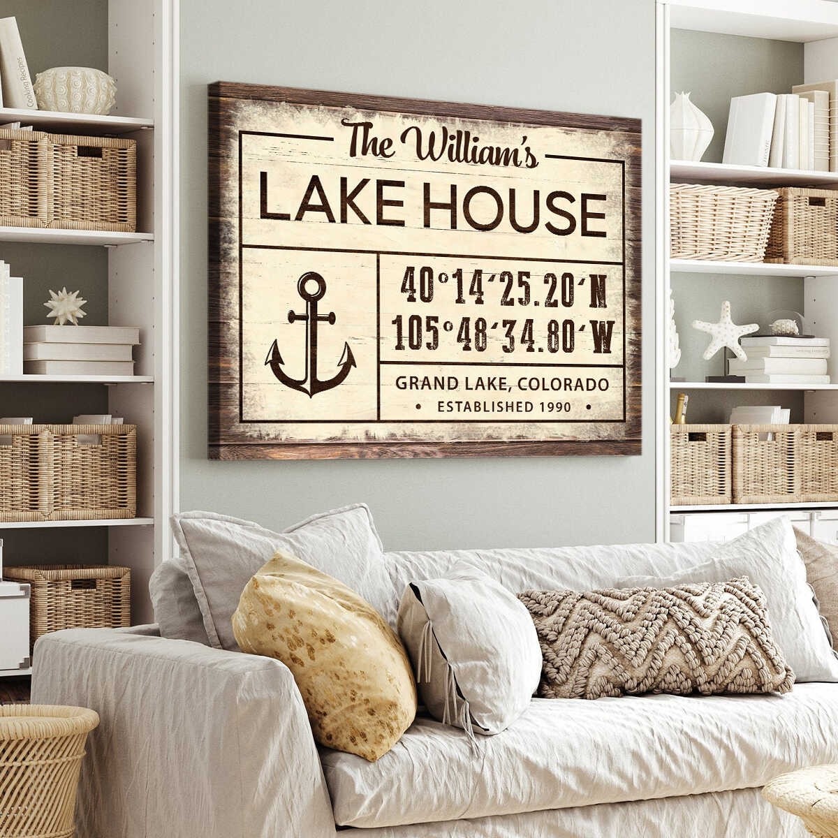 Wall Art GPS Coordinates Personalized GPS Coordinate Art