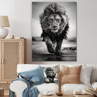 Wall Art Monochromatic Wildlife Portrait Canvas Art