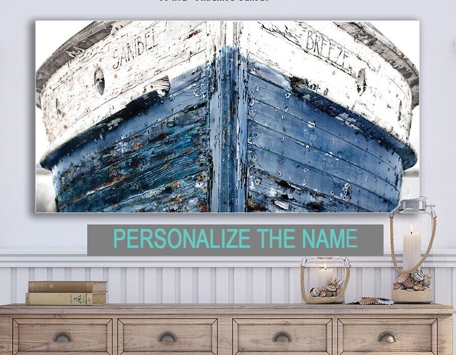 Wall Art: Personalized Names Rustic Beach House Wall Decor