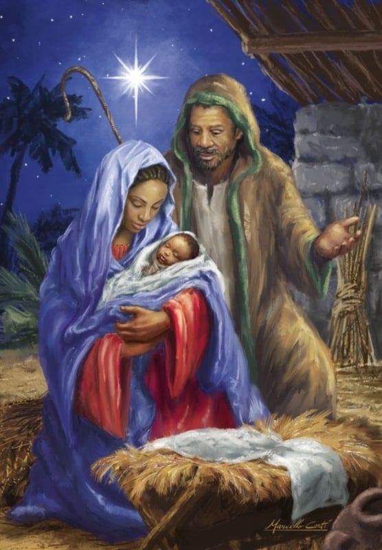 Wall Art Print: Star Illumination Holiday Portrait Art