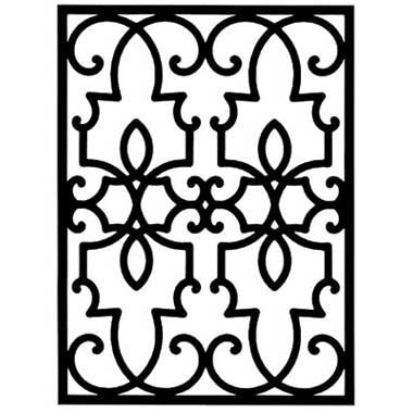 Wall Art Symmetrical Scrollwork Traditional Lattice Decor