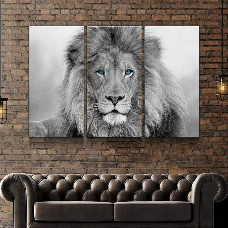 Wall Art Three Panel Canvas Blue Eye Accent Poster