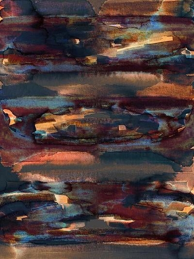 Wall Art Watercolor Bleeds Moody Watercolor Abstract