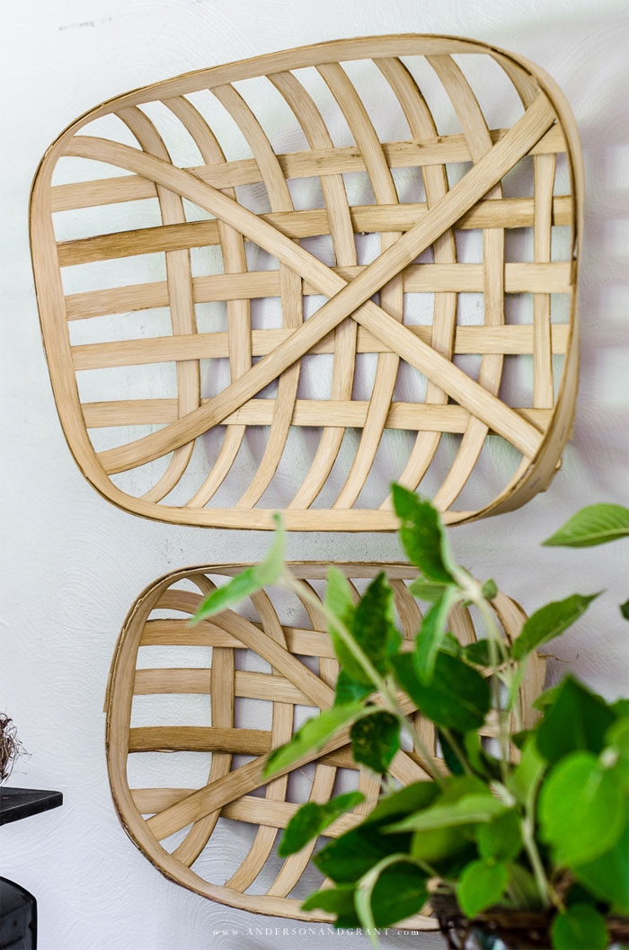 Wall Basket Central X-Brace Farmhouse Wall Lattice