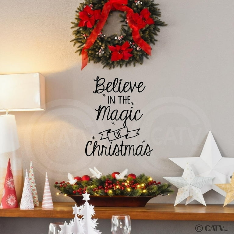 Wall Decal Believe Magic Wall Sticker Matte Black Vinyl