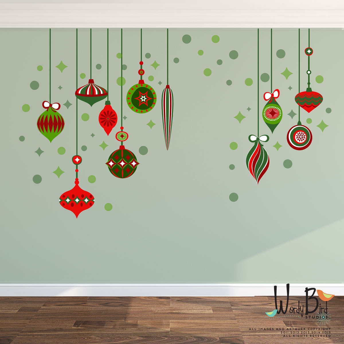 Wall Decal Vintage Christmas Wall Decals Geometric Patterns
