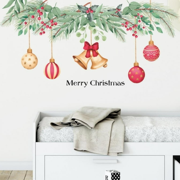 Wall Decal Watercolor Christmas Wall Decals Greenery Art