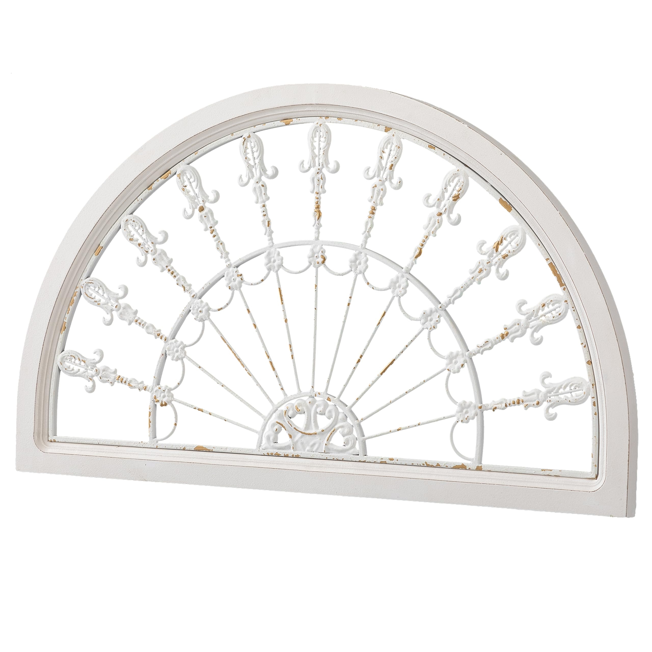 Wall Decor Arched Silhouette Fleur De Lis Antique Style Arch