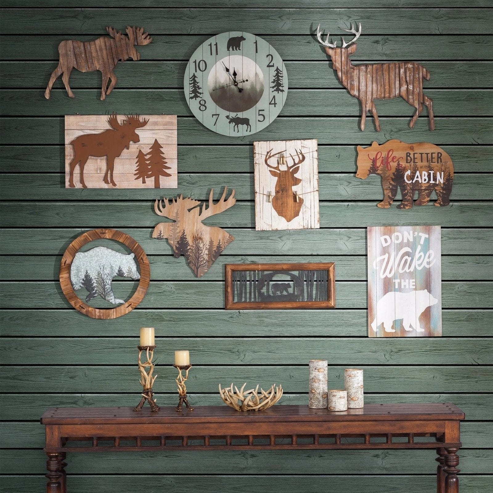 Wall Decor: Moose Head Forest Cutout Silhouette Layered Dimension