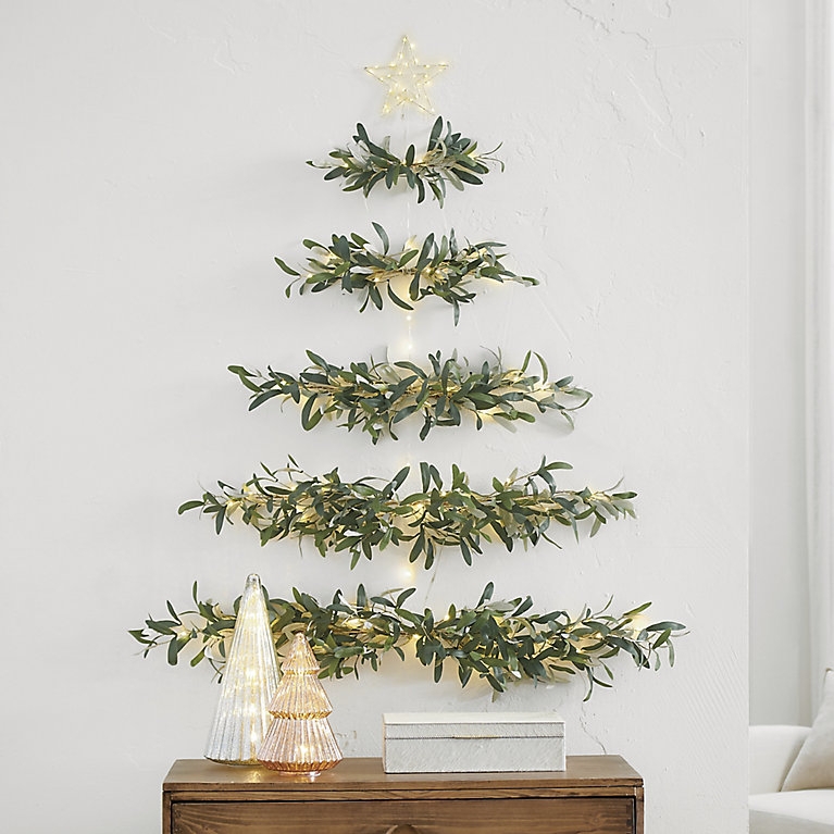 Wall Hanging Tree Tiered Olive Garland Holiday Decor