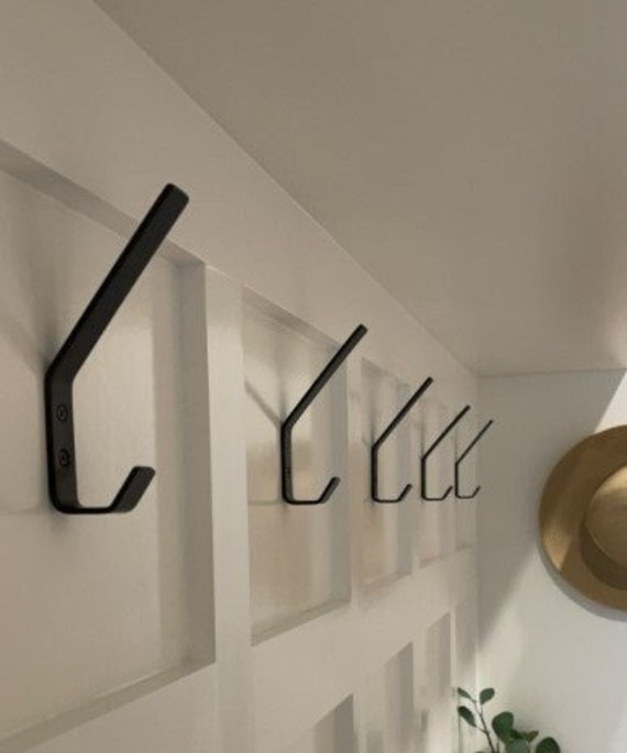 Wall Hook with Angled Arm and Geometric Shape Minimalist Storage