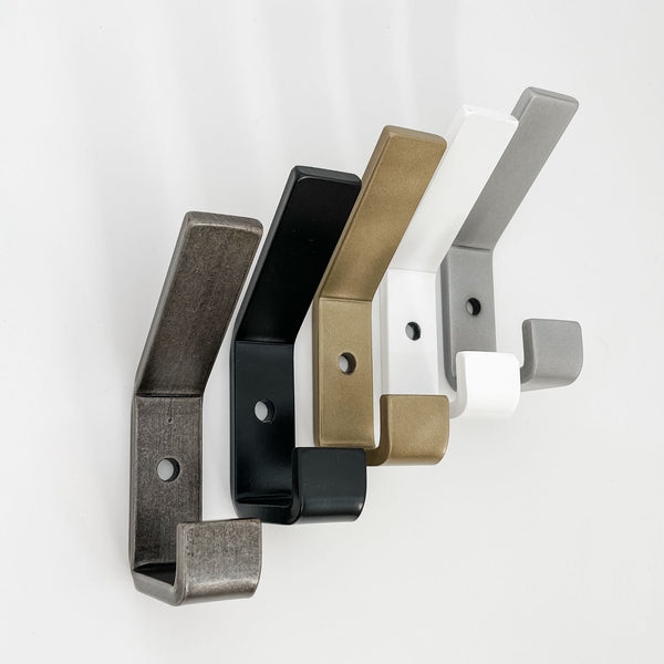Wall Hook with Angular Design and Multi-Finish Industrial Hardware
