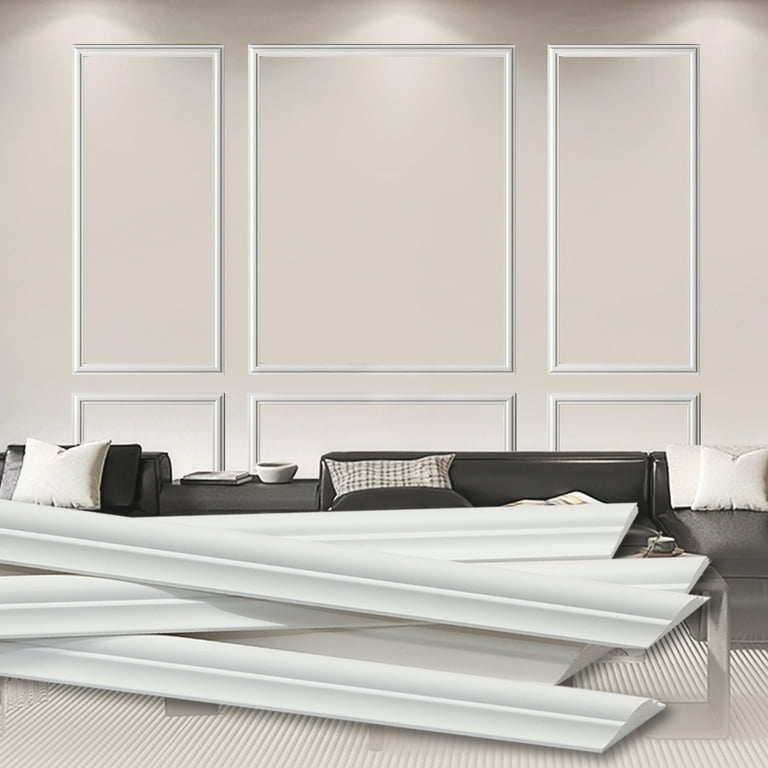 Wall Molding Kit: Pre-Cut White Picture Frame Segment