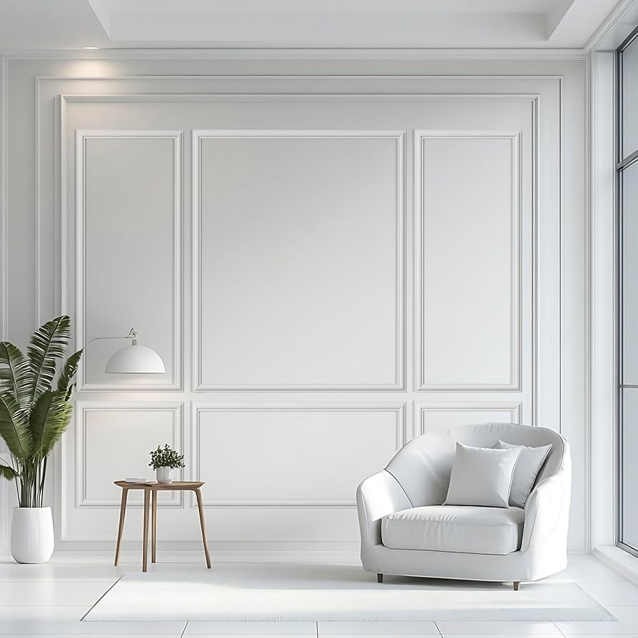 Wall Molding: Monochromatic White Elegant Panelling