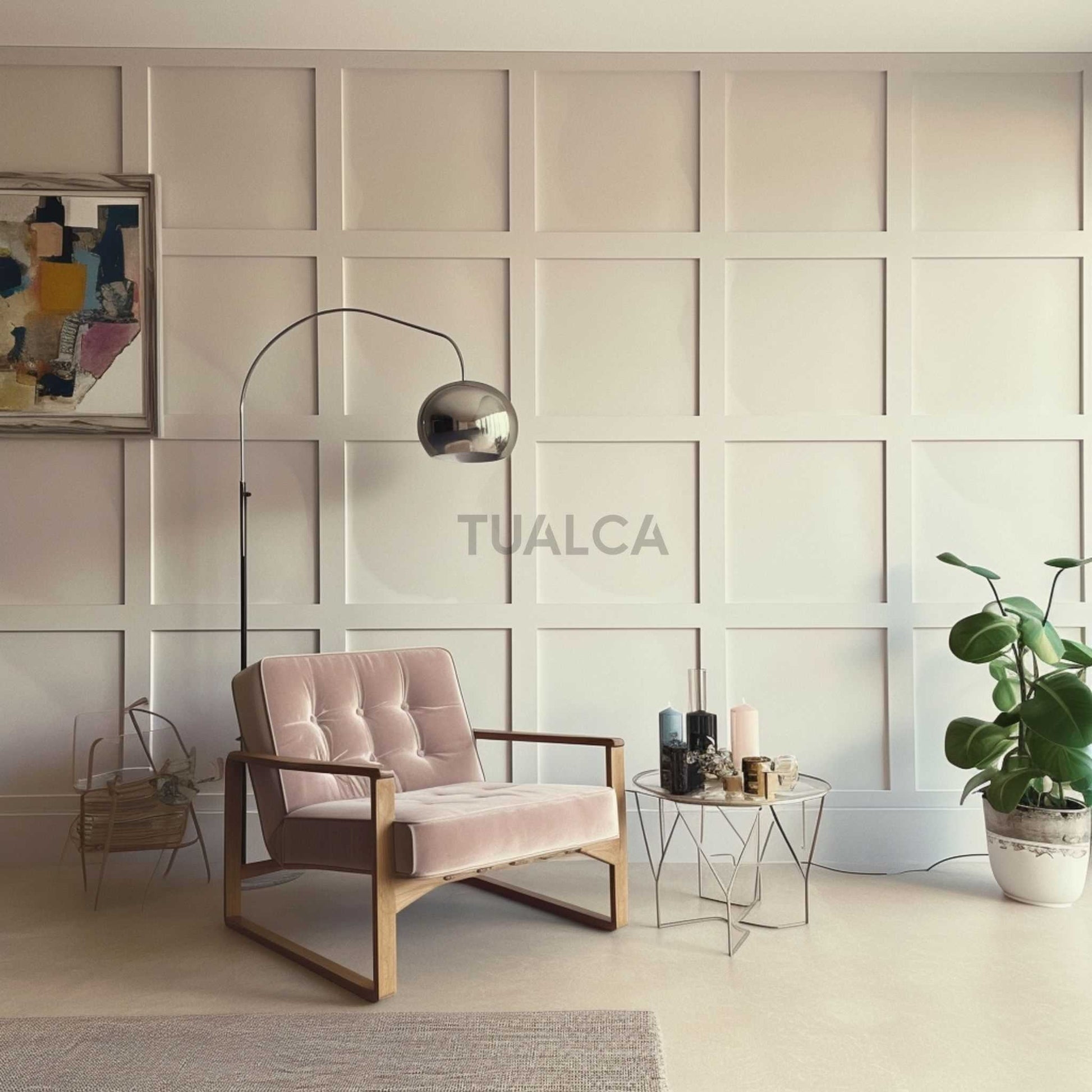 Wall Moulding Panel: Full Wall Grid Ready to Assemble