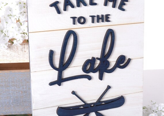 Wall Sign 3D Script Lettering Whitewashed Wood Sign