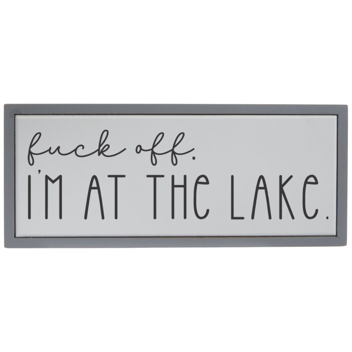 Wall Sign Humorous Profanity Modern Lake Decor Art