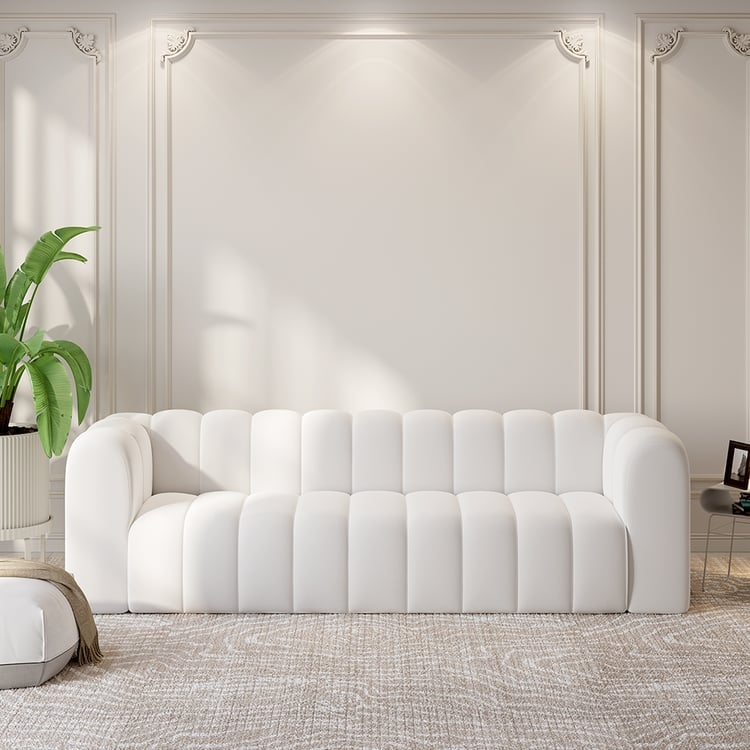 3 Seater Sofa: Channel Tufted Luxury Seating Design