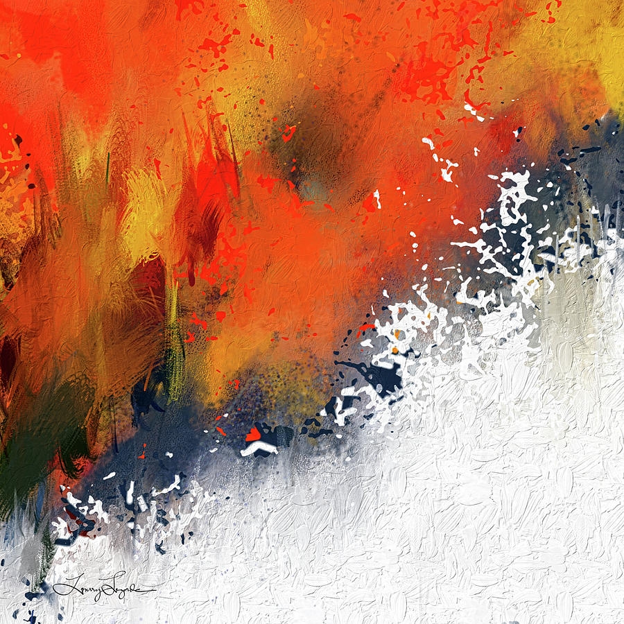 Abstract Canvas Art Sunset Palette White Negative Space