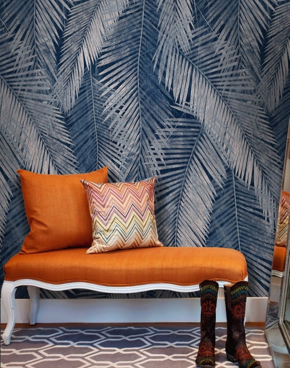 Accent Bench: Orange Carved White Legs Entryway Seating