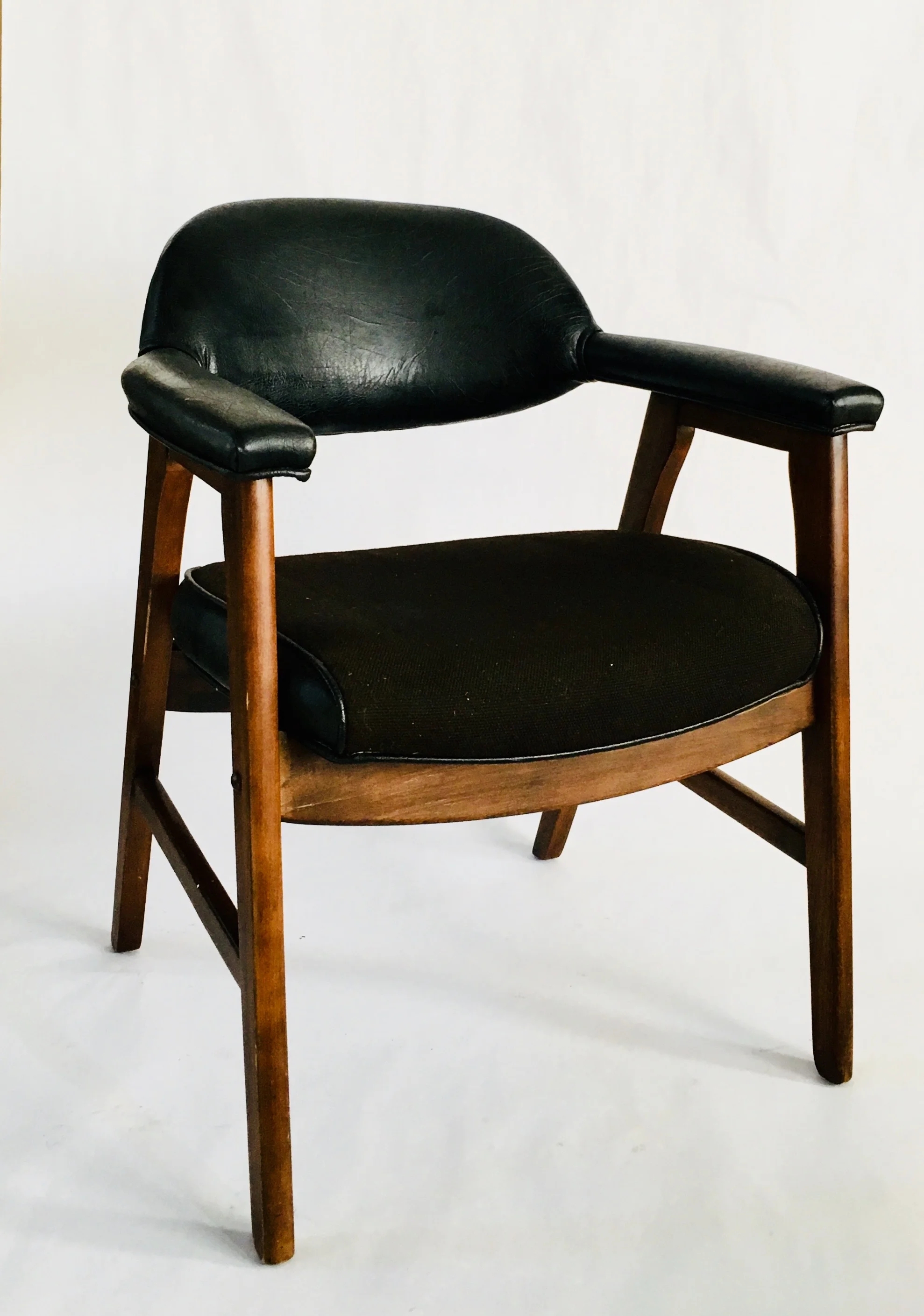 Accent Chair Dual Material Upholstery library lounge seat