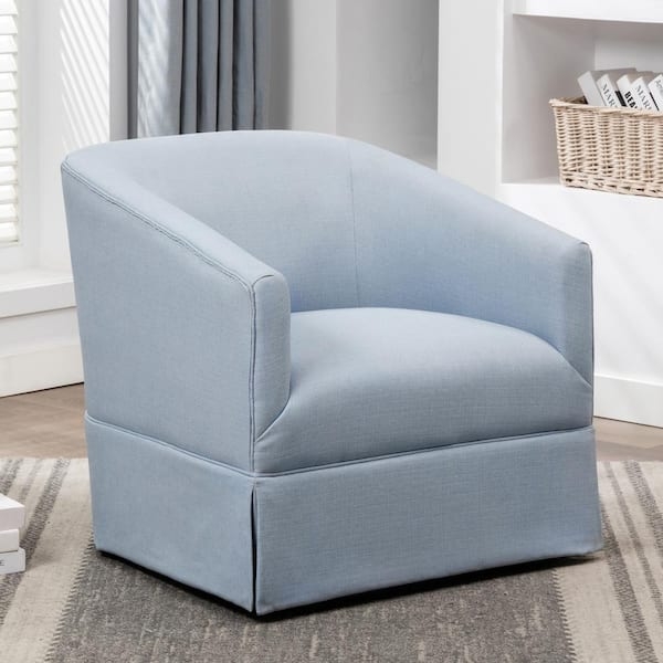 Accent Chair featuring Sky Blue Sloping Track Arms