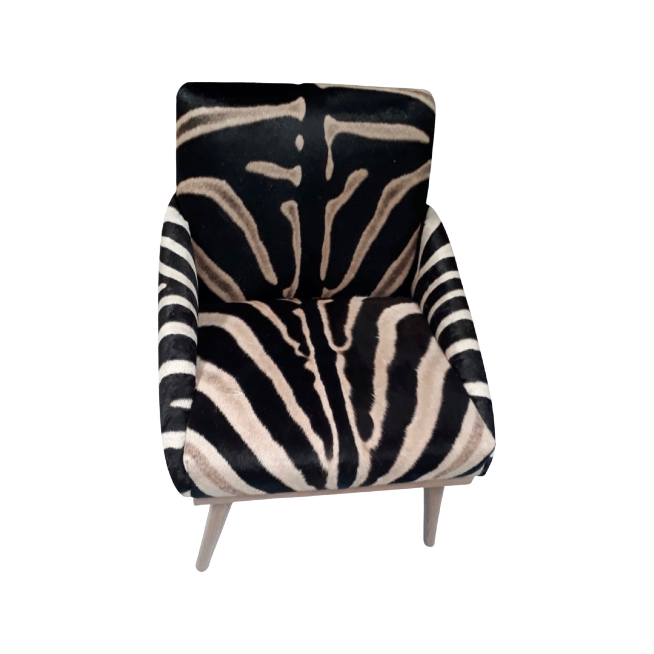 Accent Chair Hide Like Fabric Splayed Legs Mid Century Decor