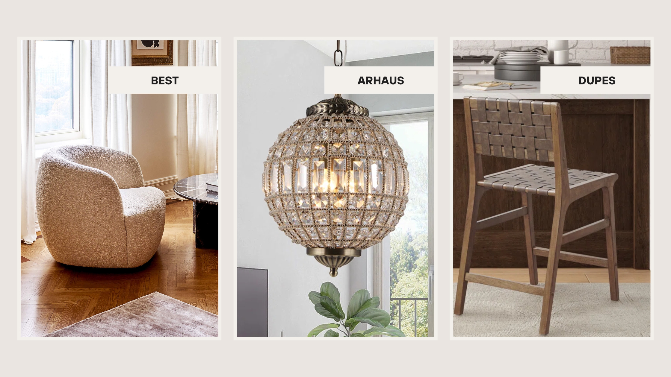 Accent Chair with Woven Strap Back Arhaus Style Furniture