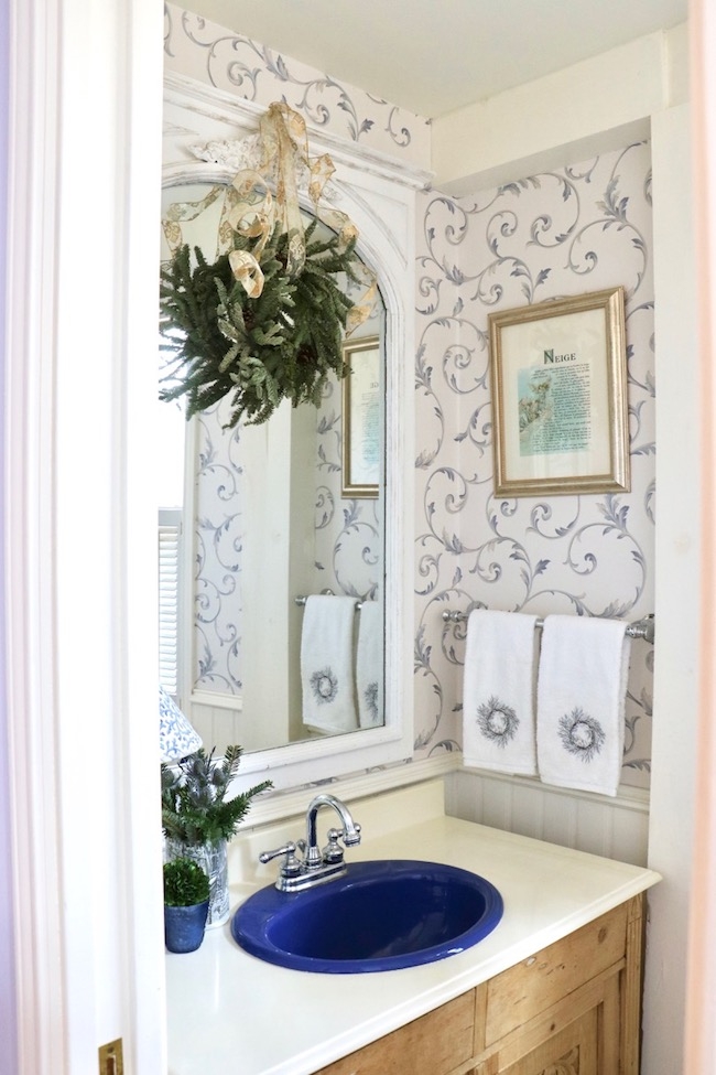 Arched Mirror Distressed White Arched Mirror Blue Sink Decor