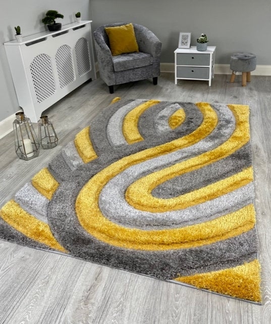 Yellow And Gray Carpet