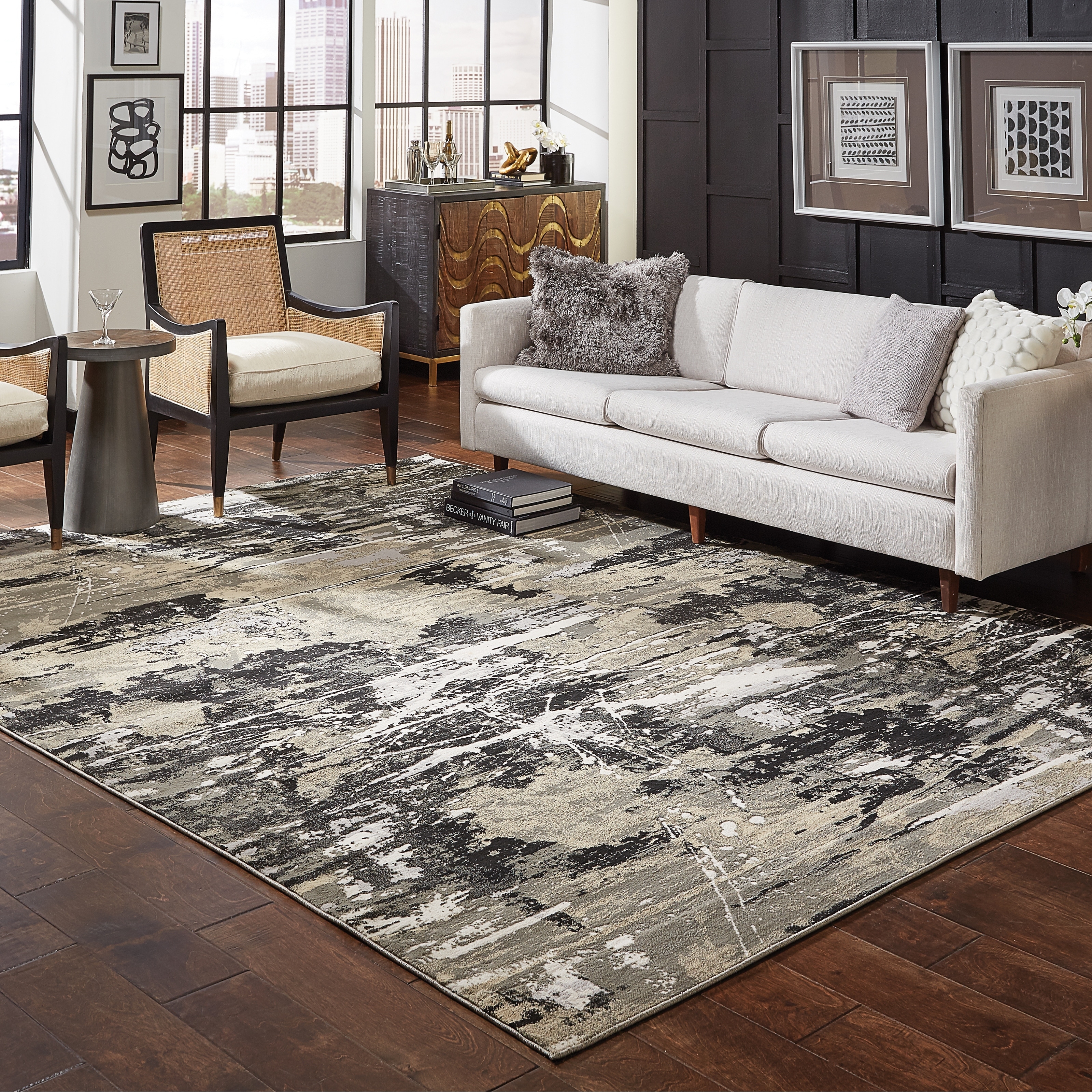 Area Rug High Low Texture Hi-Low Textured Area Rug