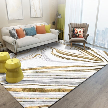 Area Rug Yellow Swirl Pattern Modern Swirl Living Rug