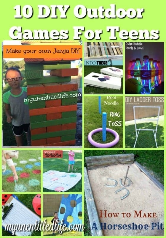 Backyard Game Set featuring DIY Construction and Teen Activities