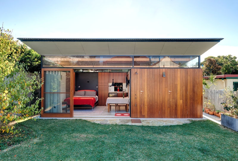 Backyard Studio featuring Clerestory Windows and Timber Cladding