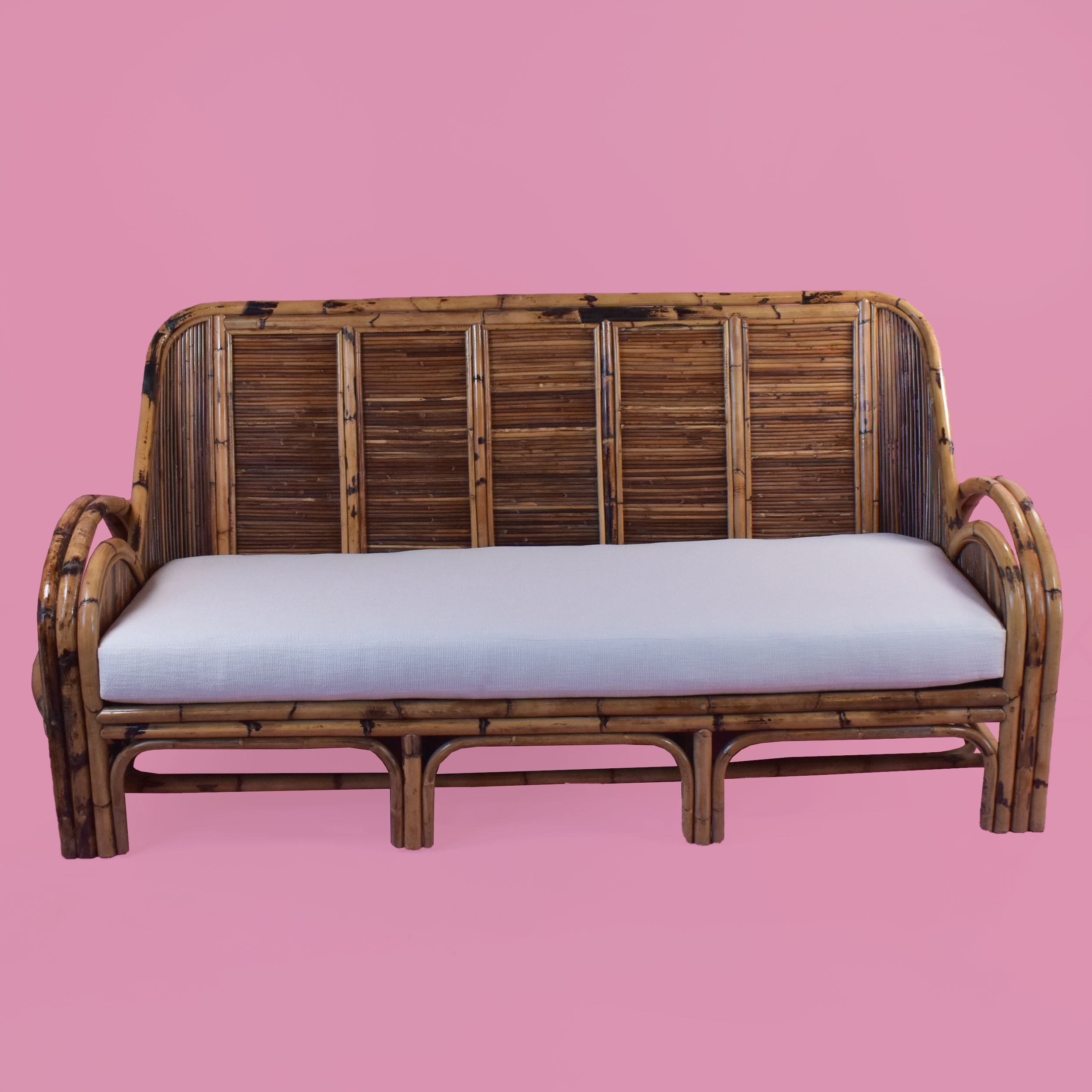 Bamboo Sofa Pencil Bamboo High Back Bamboo Bench Organic Texture