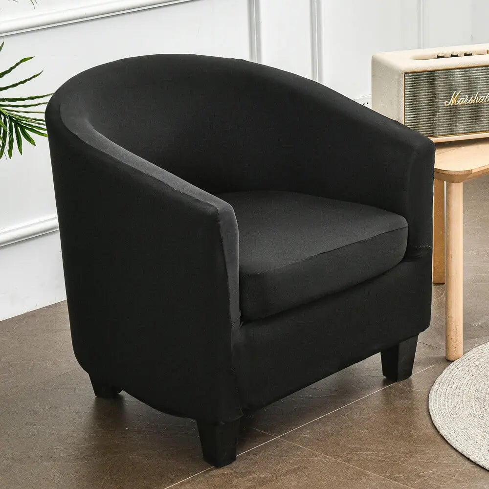 Barrel Chair Matte Black Tapered Leg Accent Cover