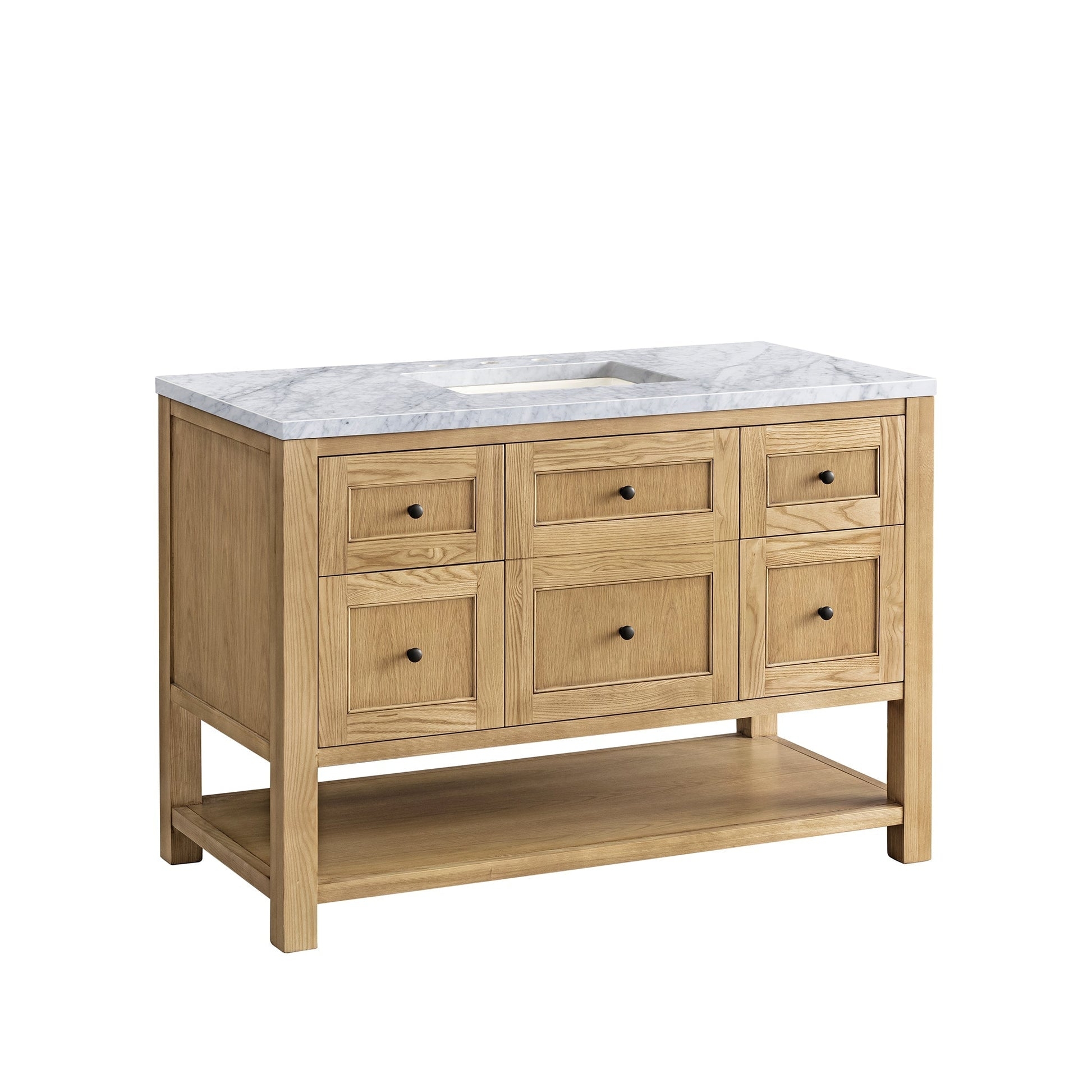 Bathroom Vanity Light Natural Oak Marble Console