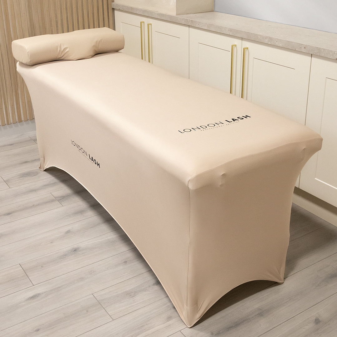 Beauty Bed Cover Fitted Design Beige Lash Bed Cover