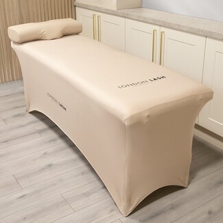 Beauty Bed Cover Fitted Design Beige Lash Bed Cover