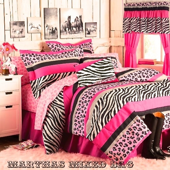 Bedding Set Animal Print Mashup Coordinated Window Style