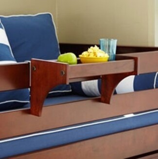 Bedside Tray with Curved Support and Bunk Bed Tray Shelf
