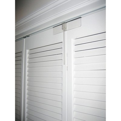 Bi Fold Closet Lock Elongated Pull Wand Louvered Slats Guard