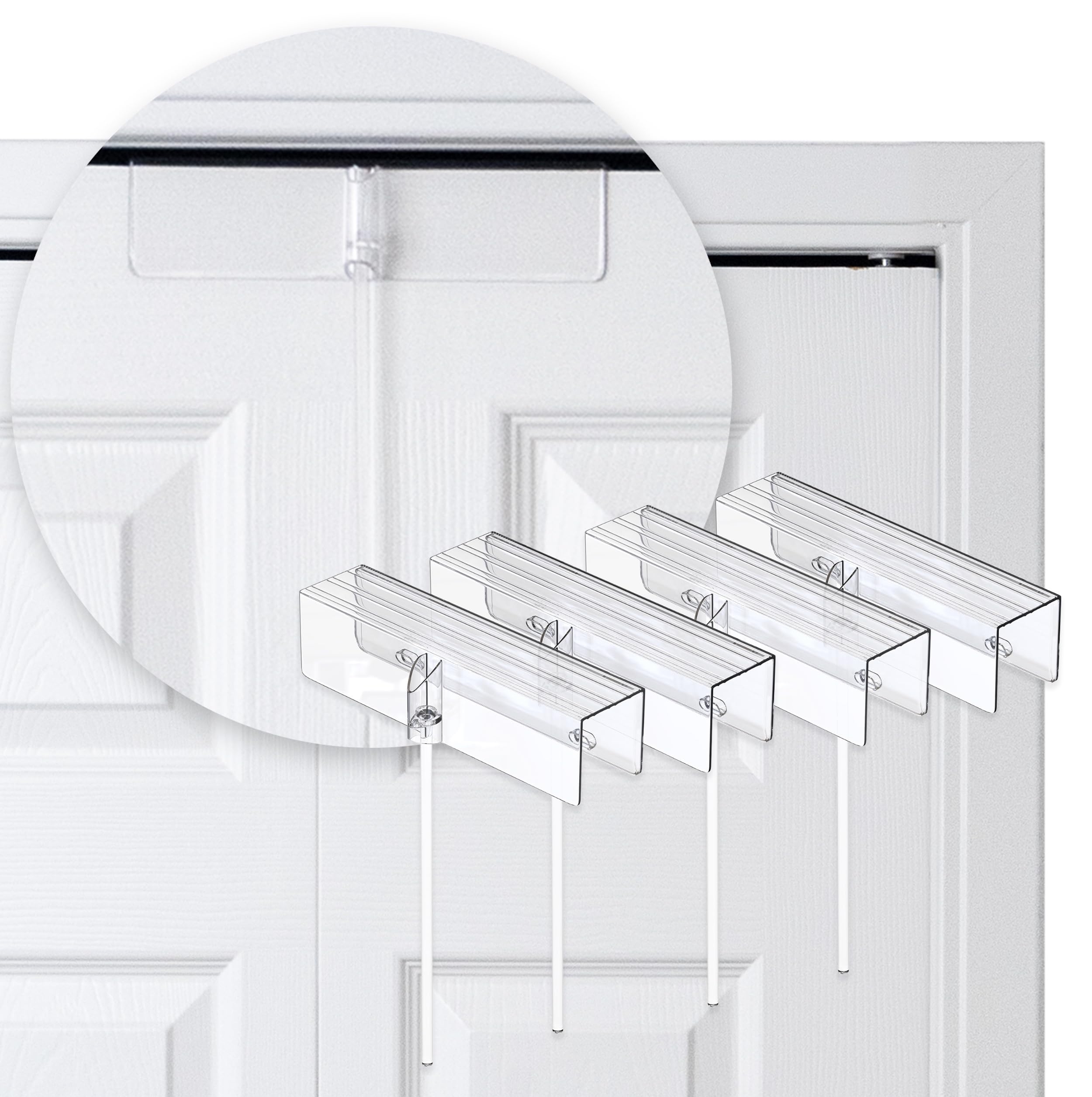 Bi-Fold Door Lock U Shaped Saddle Clear Polycarbonate Latch