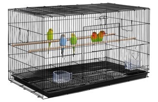 Bird Cage with Slide-Out Tray for Large Pet Bird Habitat Setup