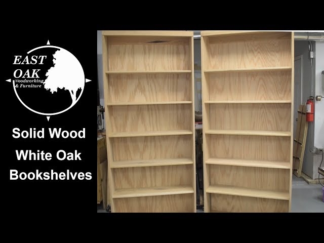 Bookshelf White Oak Six Tier Shelving Cathedral Grain