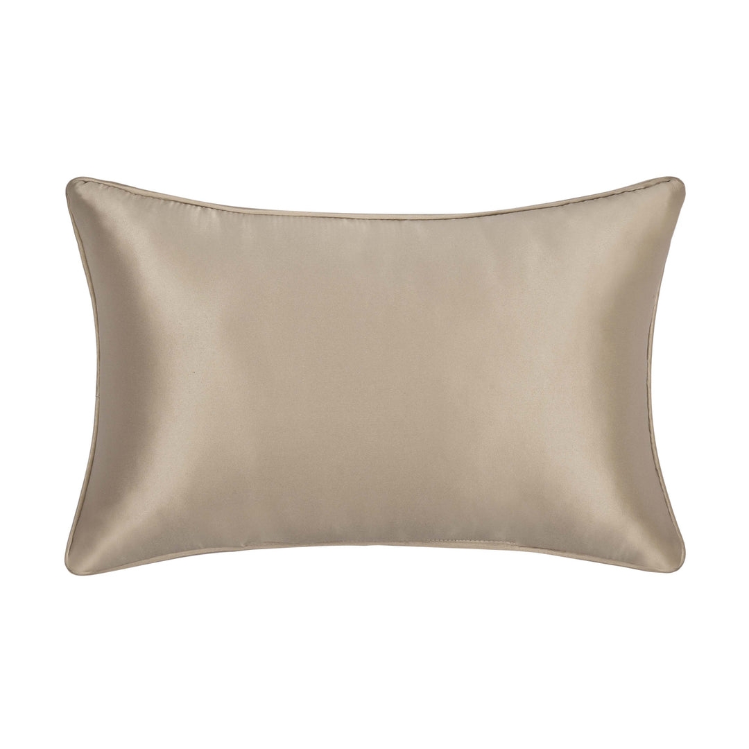 Boudoir Pillow: Champagne Gold Satin Sheen Piped Edges